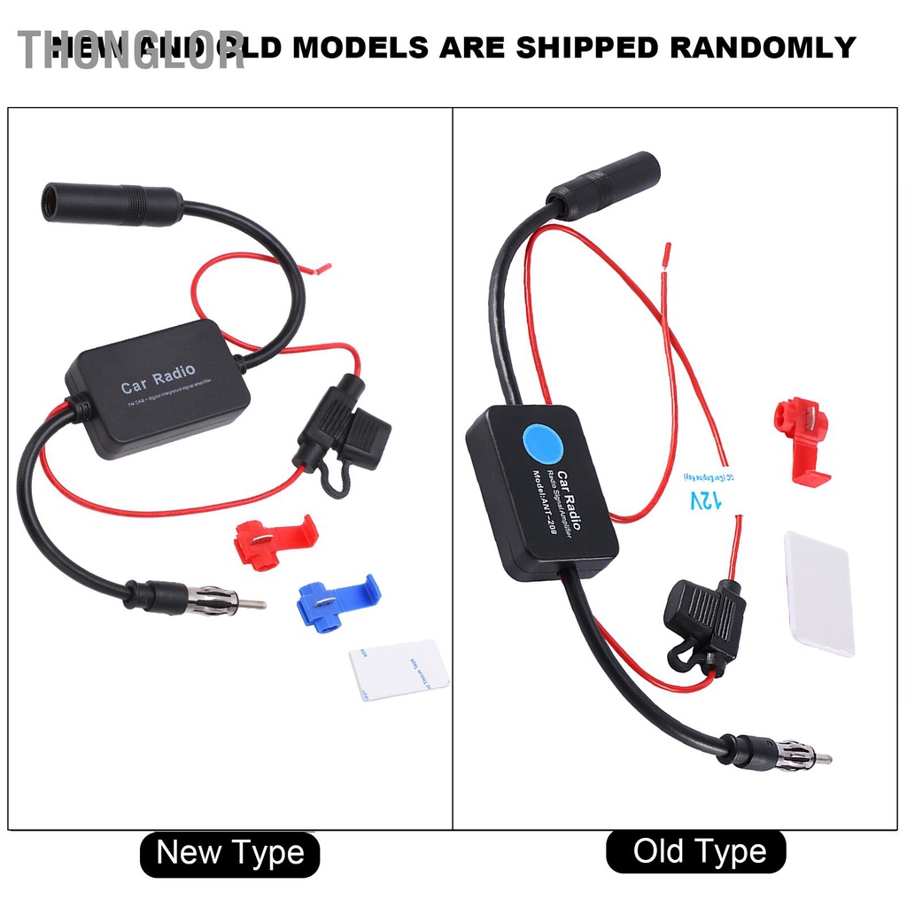Thonglor Bộ khuếch đại thu tín hiệu trên không cho xe hơi 12V Radio FM tăng cường drive 2 u