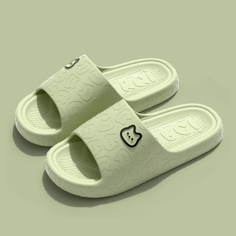 Dép quai ngang NEUFIGR bằng nhựa Eva siêu nhẹ hình gấu đi trong nhà/ văn phòng