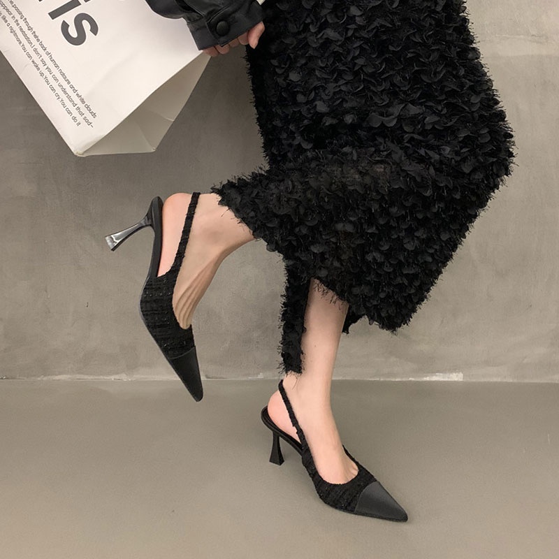Giày Cao Gót Mũi Nhọn Thiết Kế Mới Thời Trang Theo Phong Cách Pháp Cho Nữ