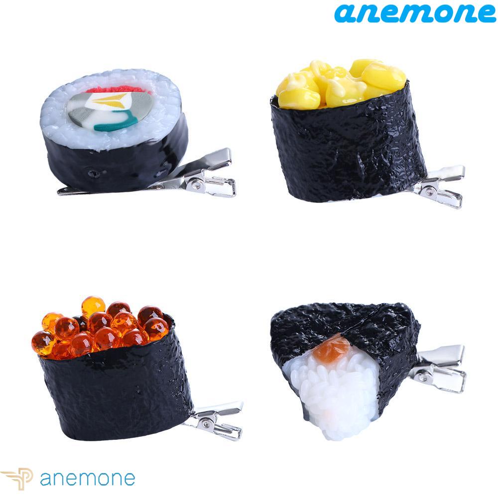 ANEMONE Kẹp Tóc Hình Sushi / Cá Sáng Tạo Đáng Yêu