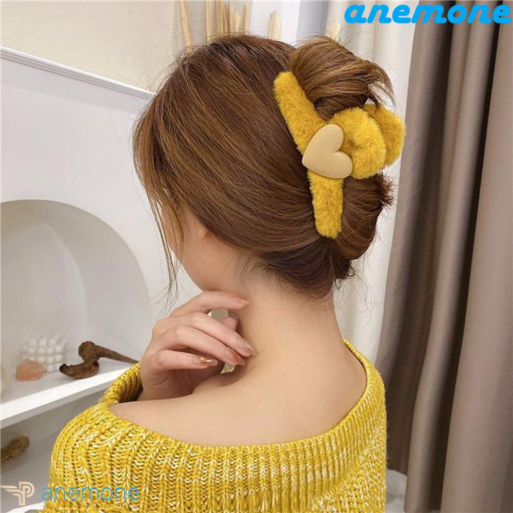 ANEMONE Kẹp Tóc Hình Trái Tim Thời Trang Thu Đông Cho Nữ