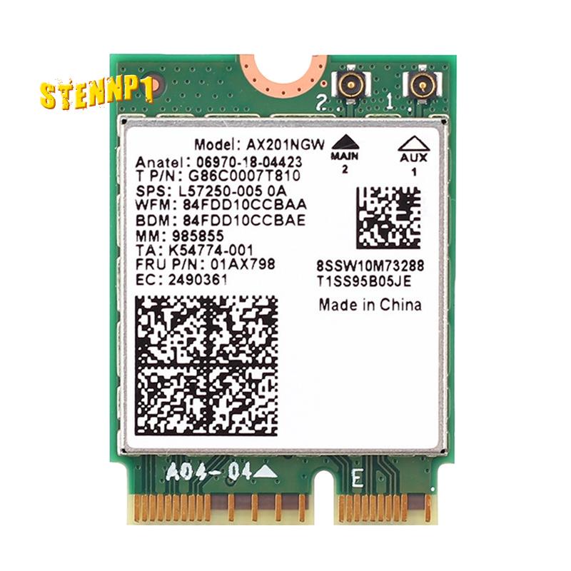 Thẻ Mạng Wifi 6 AX201 AX201NGW AX201 Bluetooth 5.0 Băng Tần Kép 2.4G / 5G AX201NGW 2.4Ghz / 5Ghz 802.11Ac / AX201NGW