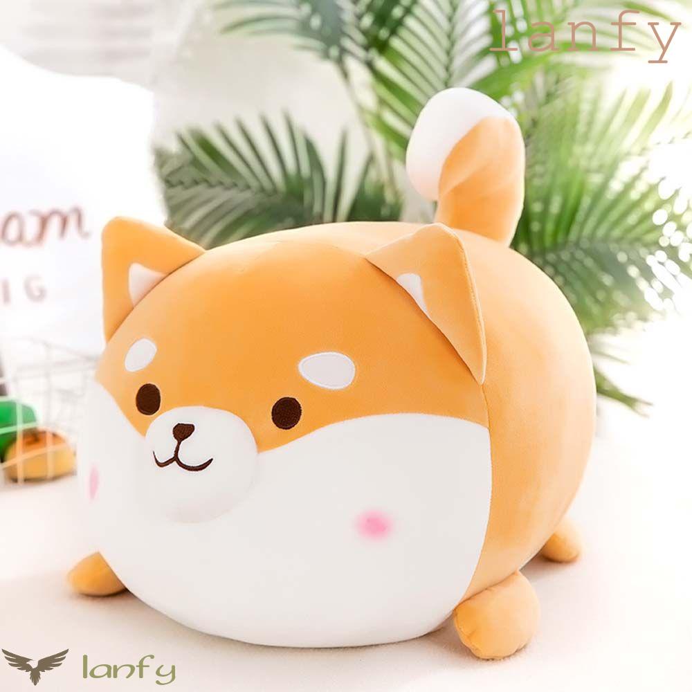 LANFY Đồ chơi nhồi bông Hình Chú Chó Shiba Mềm Mại Trang Trí Nhà Cửa