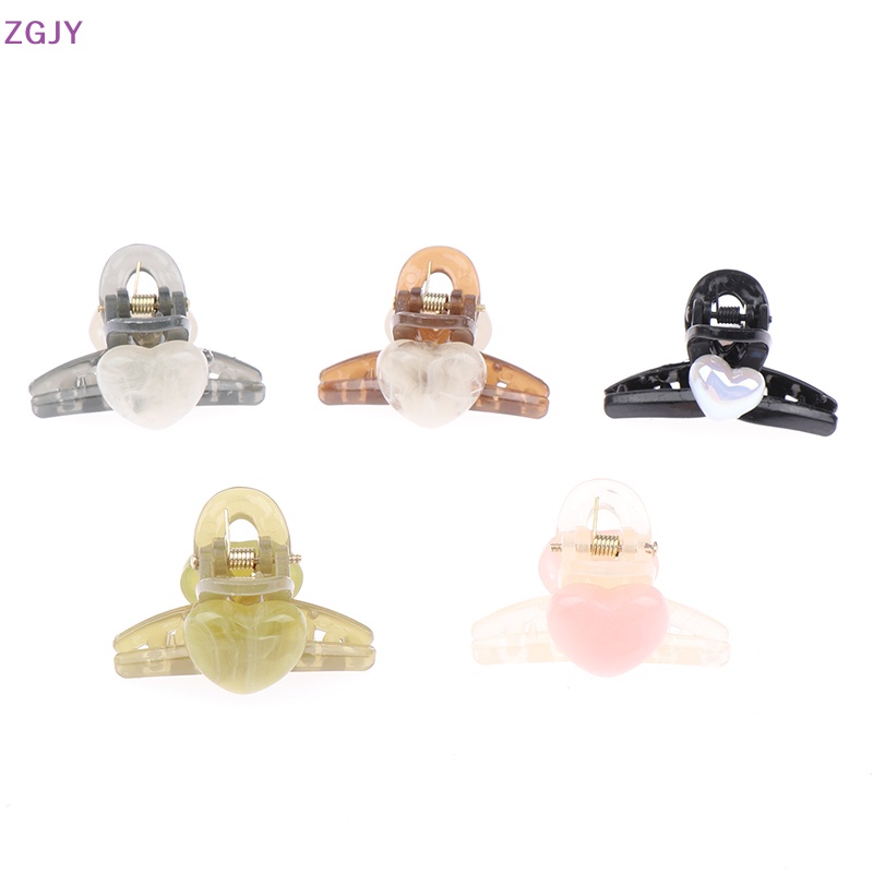 Zgjy Kẹp Tóc Mini Hình Trái Tim Nhiều Màu Sắc Phong Cách Hàn Quốc Cho Nữ Giới Mới