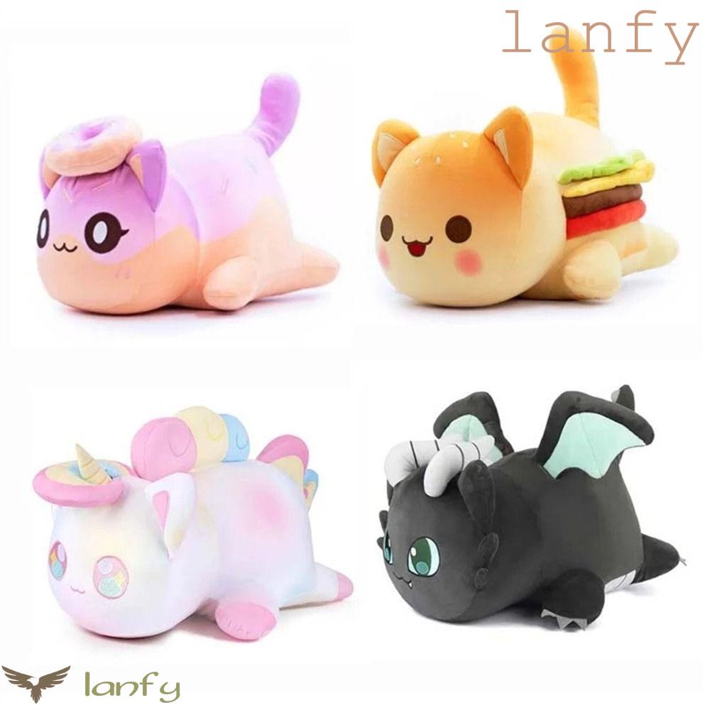 LANFY Gối Nhồi Bông Hình Bánh Hamburger Khoai Tây Chiên Dễ Thương