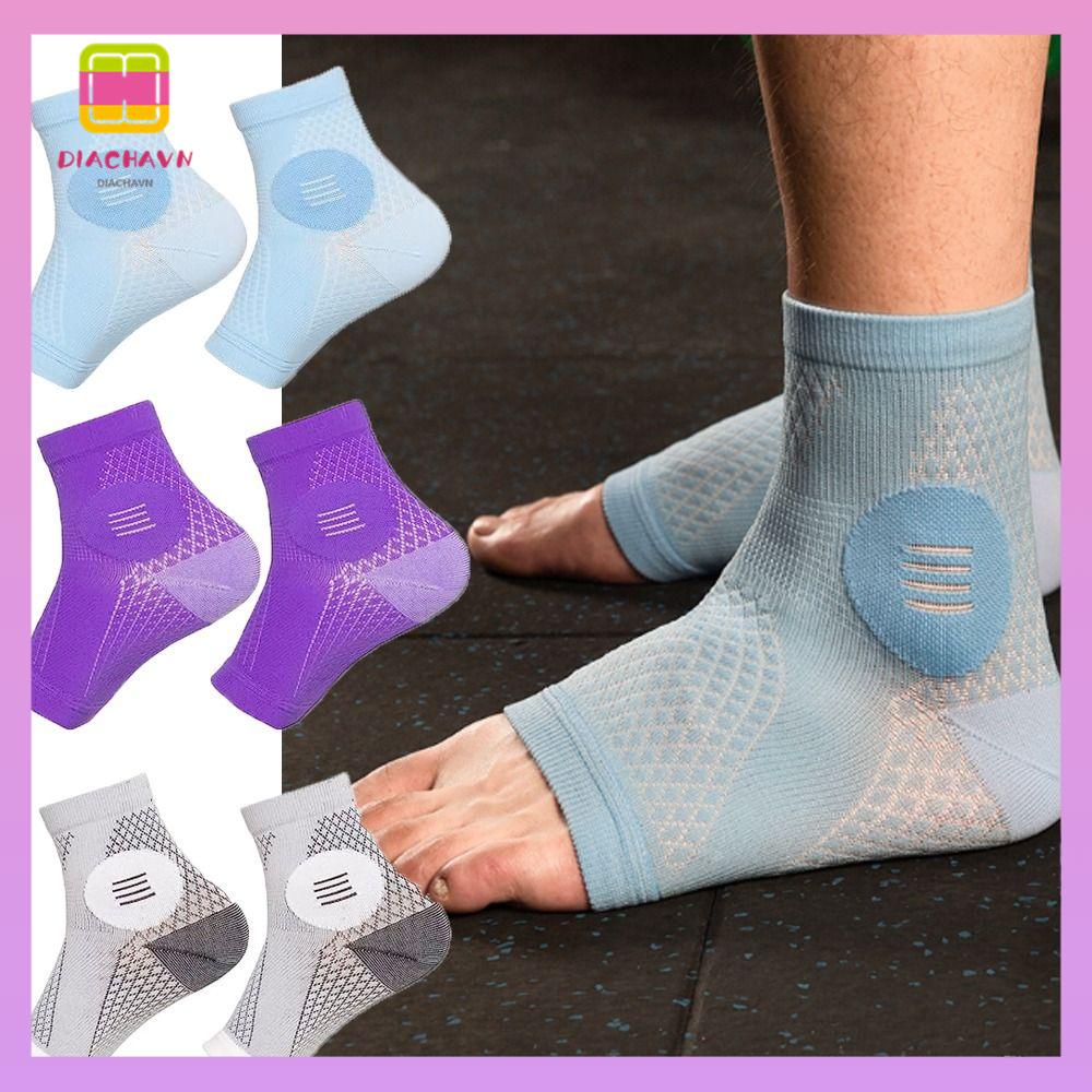 DIACHAVN Đôi Vớ Nén Giảm Đau Chống Trượt Màu Tím Dành Cho Nam Nữ