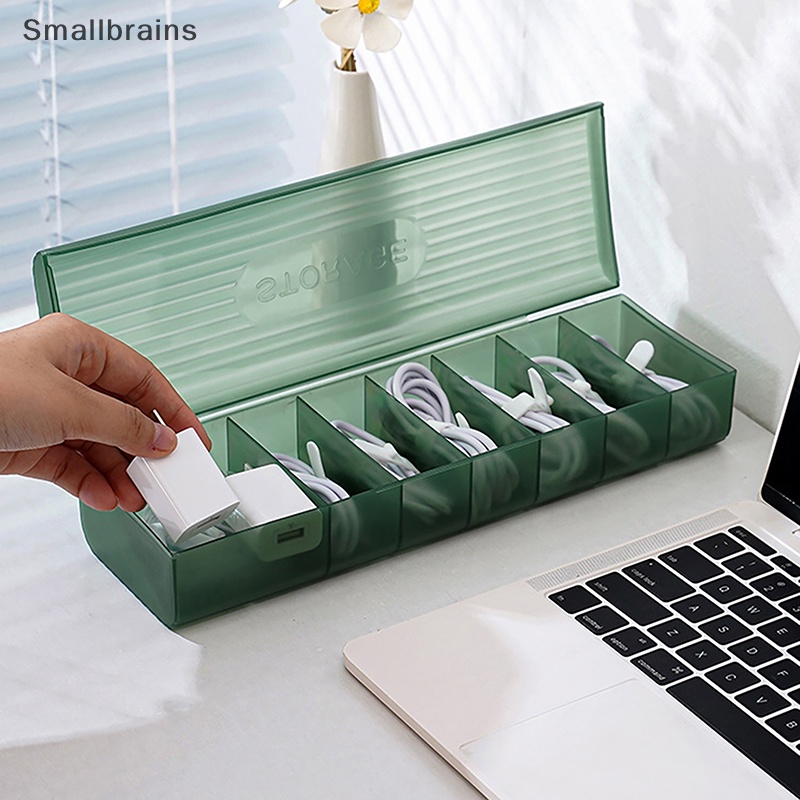 Smbr Hộp Đựng Dây Cáp Sạc Điện Thoại Để Bàn Có Nắp Đậy Sắp Xếp Gọn Gàng BR