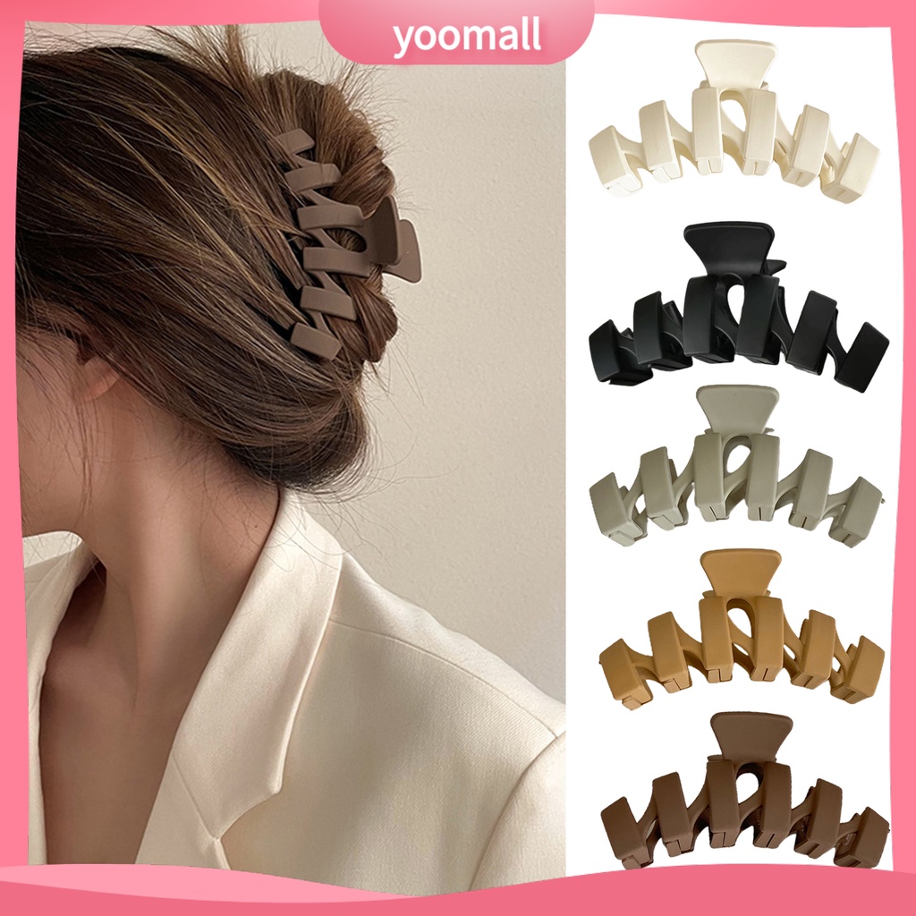 Kẹp Tóc Đuôi Ngựa Bằng Nhựa Màu Sắc Đơn Giản