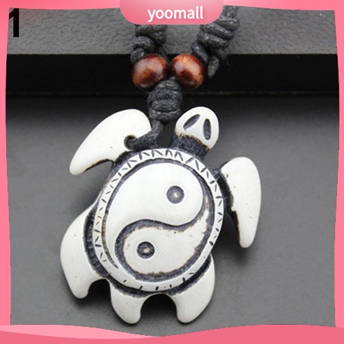 Vòng cổ Mặt Hình Rùa Âm Dương Phong Cách Retro