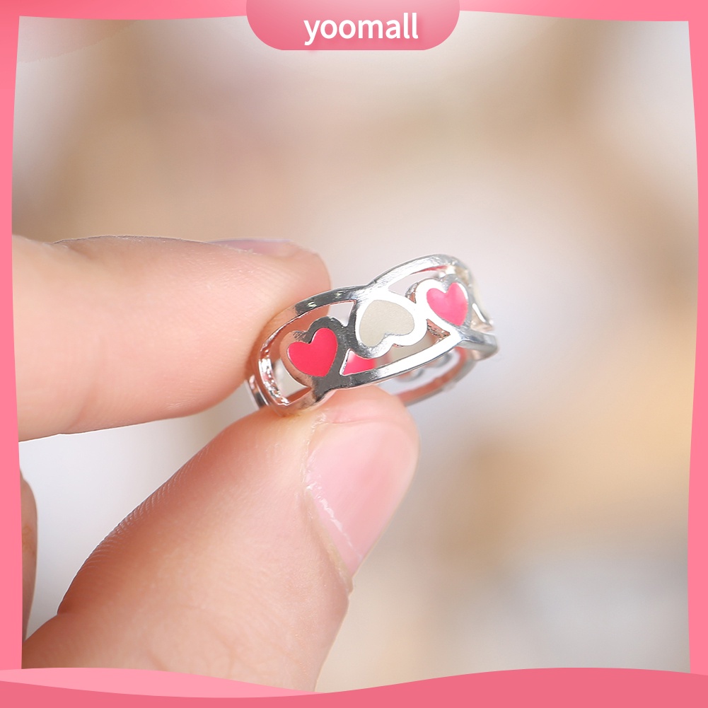 Nhẫn Hở Hình Trái Tim Phát Sáng Thời Trang Cho Nữ
