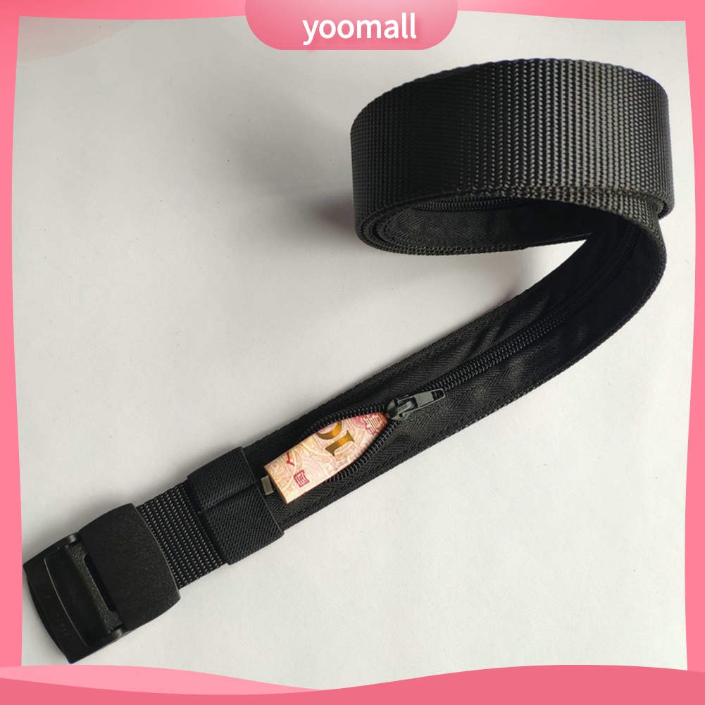 Túi Đeo Hông Màu Trơn Có Khóa Kéo Chống Trộm Tiện Dụng Mang Theo Du Lịch / Chơi Thể Thao