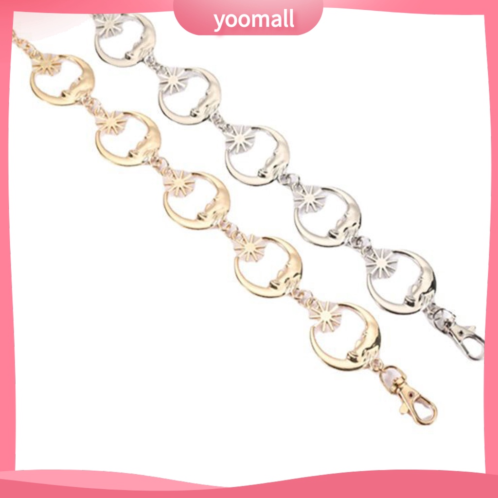 [YM] Dây Đeo Thắt Lưng Hình Mặt Trăng Ngôi Sao Rỗng Phong Cách Punk Hip Hop Nhỏ Gọn Trang Trí Lâu Trôi Thích Hợp Làm Quà Tặng