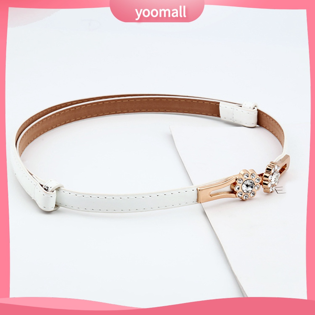 [YM] Thắt Lưng Thắt Lưng Giả Da Đính Đá Sáng Bóng Trang Trí Đơn Giản Trọng Lượng Nhẹ Tiện Lợi Dành Cho Mặc Hàng Ngày