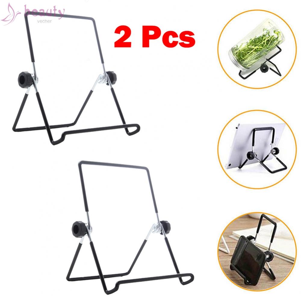 Set 2 Giá Đỡ Bằng Thép Không Gỉ 9.5 X 14cm Có Thể Gấp Gọn Tiện Dụng