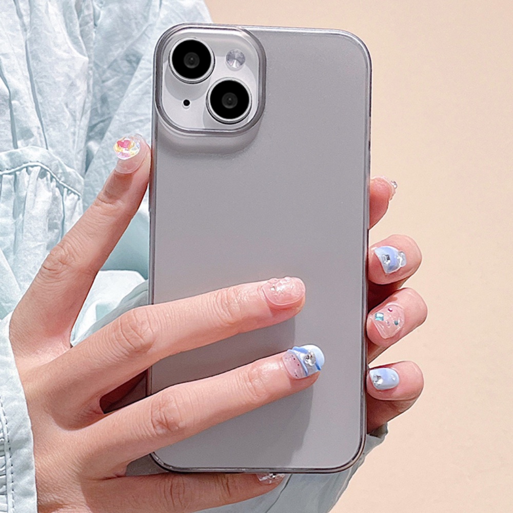 Ốp Điện Thoại TPU Mềm Chống Dấu Vân Tay Thiết Kế Đơn Giản Cho IPhone 12 13 14 Pro Max