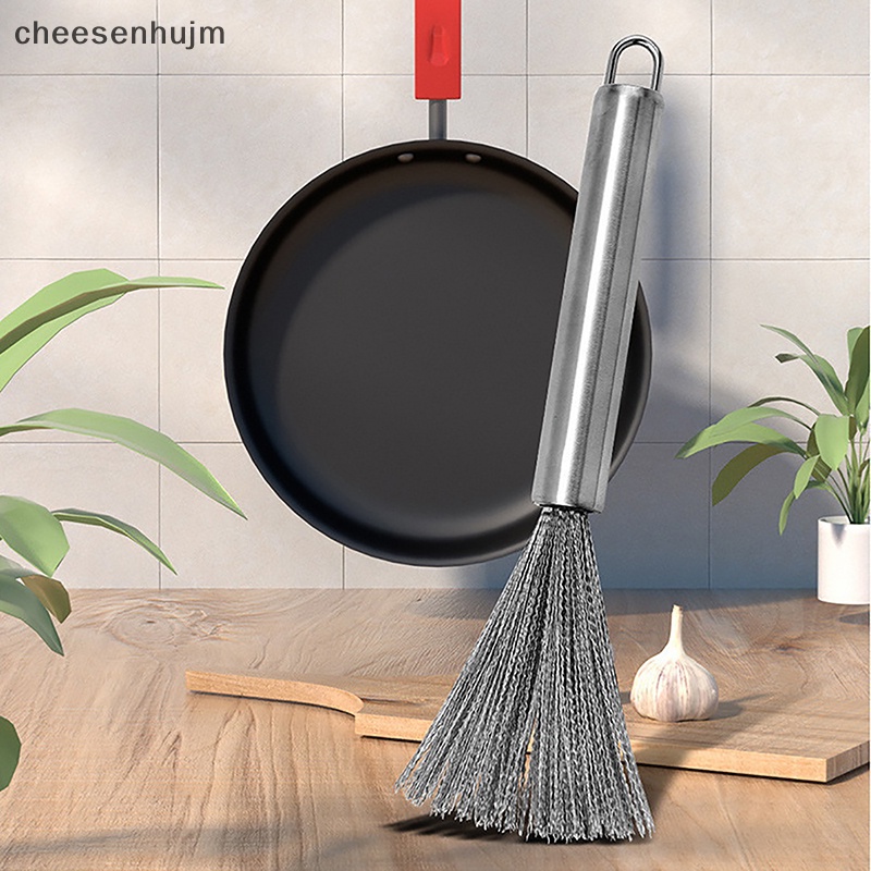 Cọ Chà Rửa Chén Dĩa Bằng Thép Không Gỉ Tay Cầm Dài Tiện Dụng