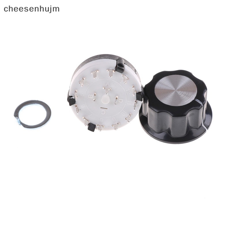 Công Tắc Xoay RS26 1 Cực 12 Vị Trí Kèm Núm Vặn