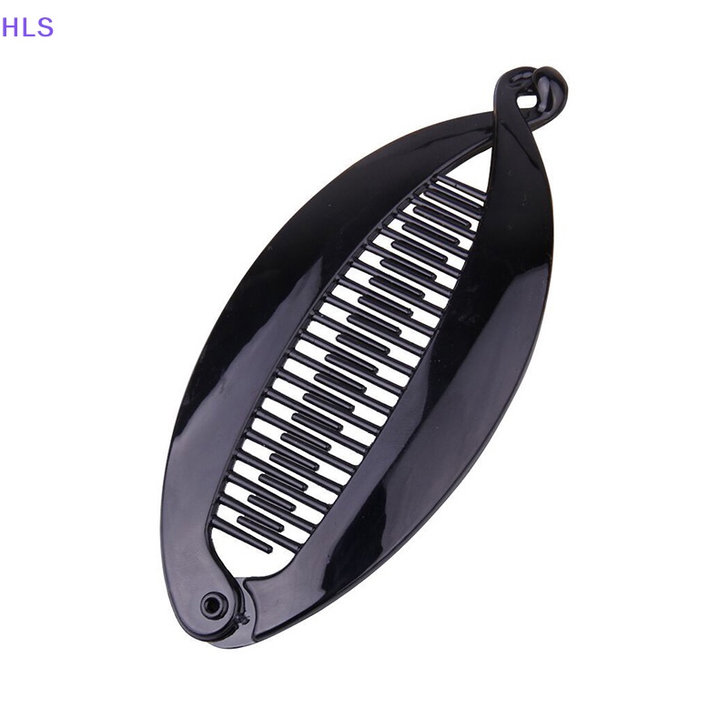 Kẹp Tóc Xoắn Bằng Nhựa Màu Trơn Đơn Giản Cho Nữ