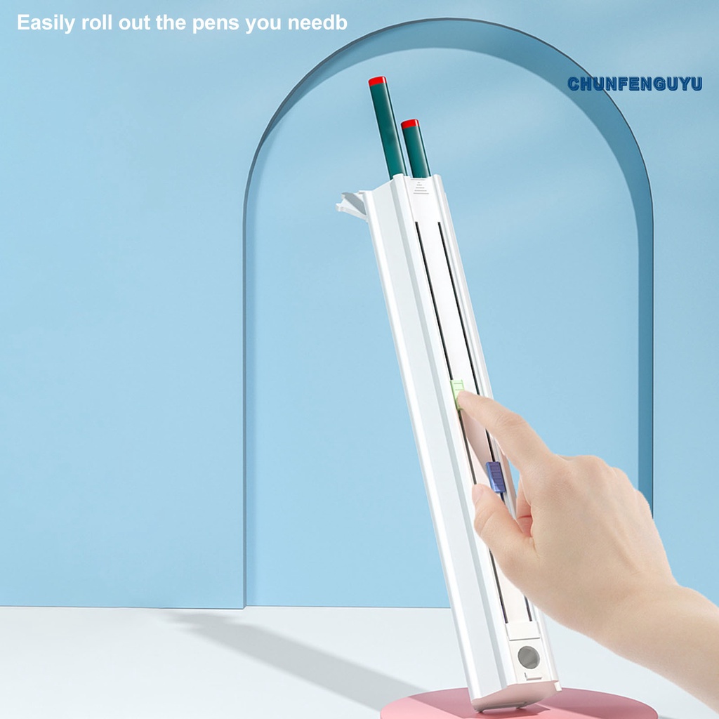 1 Bộ Hộp Đựng Bút 6 Bút Chì 1 Tẩy 1 Thước Đa Năng Hình Lục Giác Cho Trẻ Em