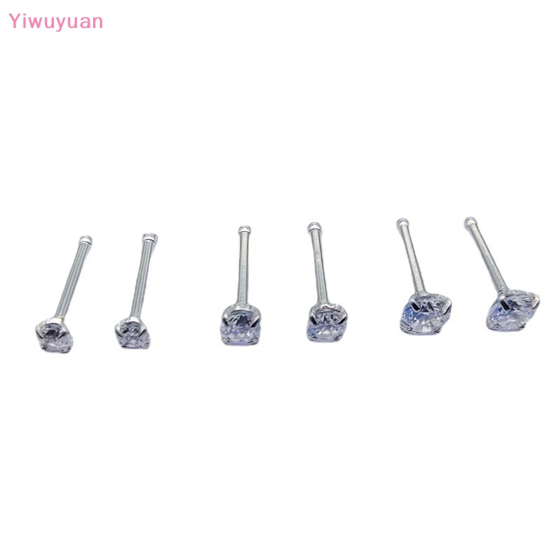 1 Khuyên Tai Thép Titan Đính Đá Zircon Mới