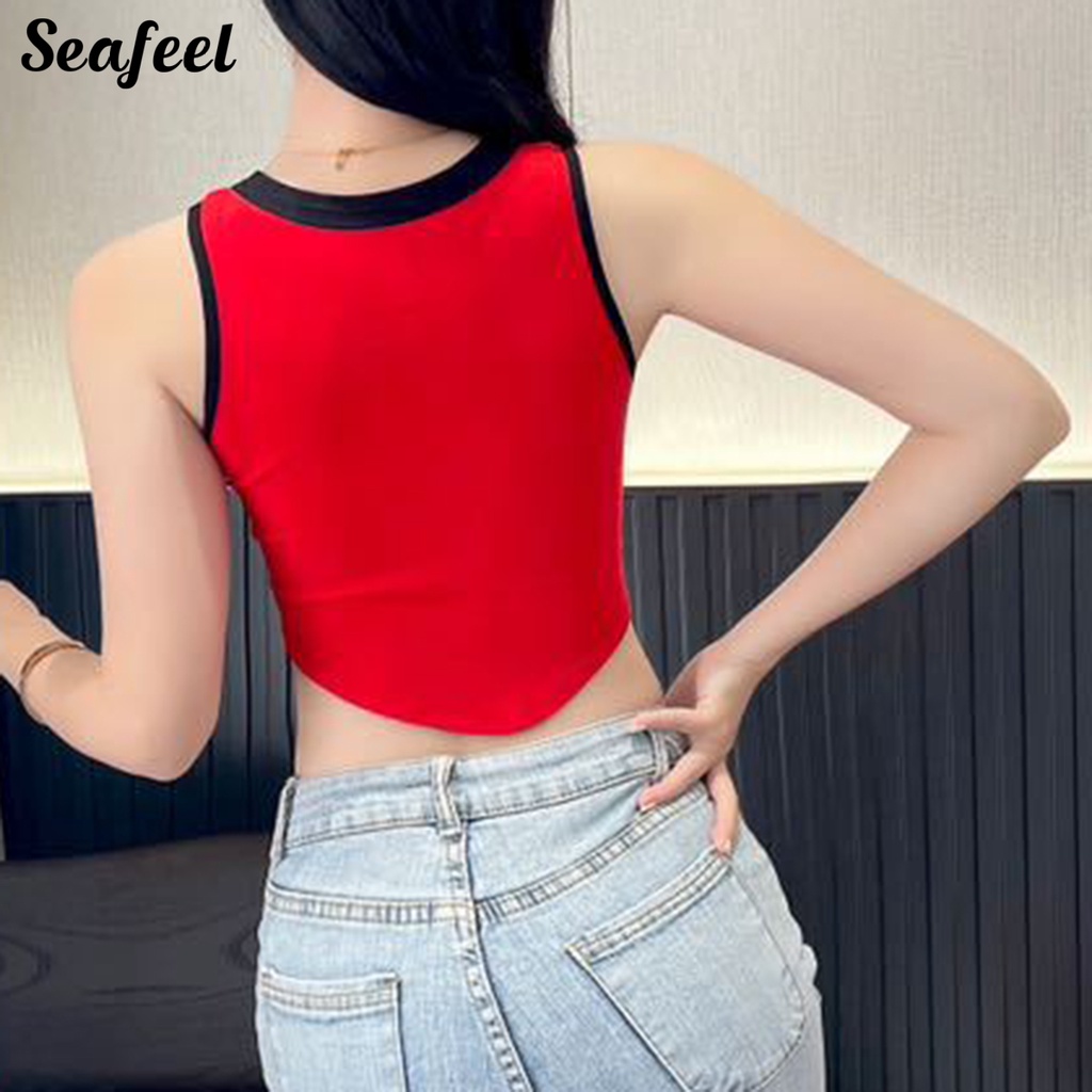 Áo Sát Nách Thể Thao Có Đệm Ngực Thoáng Khí In Họa Tiết Phong Cách Mới