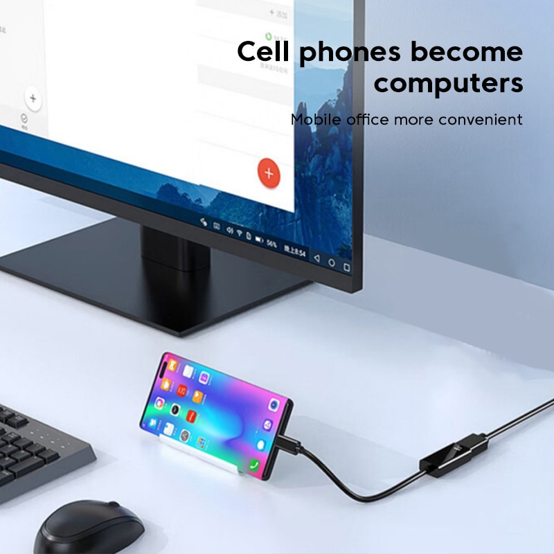 Cáp Chuyển Đổi Olaf Type C Sang HDMI TV Cho MacBook Laptop PC 4K 60Hz USB C Sang HD