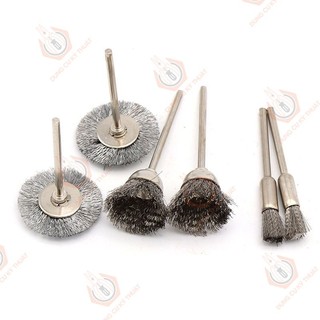 Chổi đánh bóng, đánh gỉ cho máy mài trục 3mm _