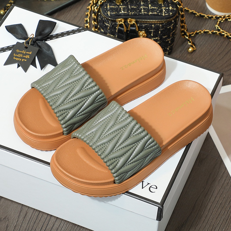 Dép Quai Ngang Đế Dày Thời Trang Mùa Hè Cho Nữ