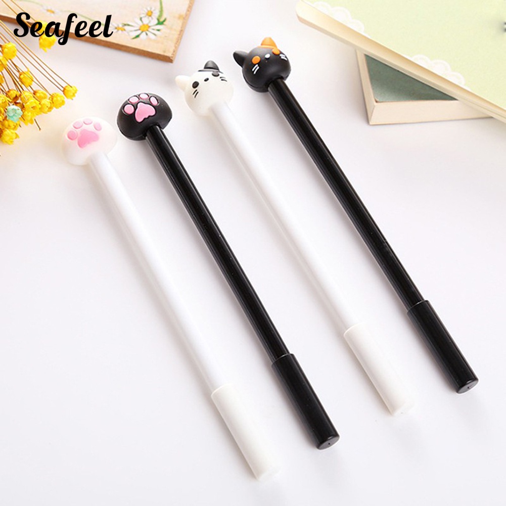 Bộ 2 Bút Mực Gel Hình Dấu Chân Mèo Dễ Thương