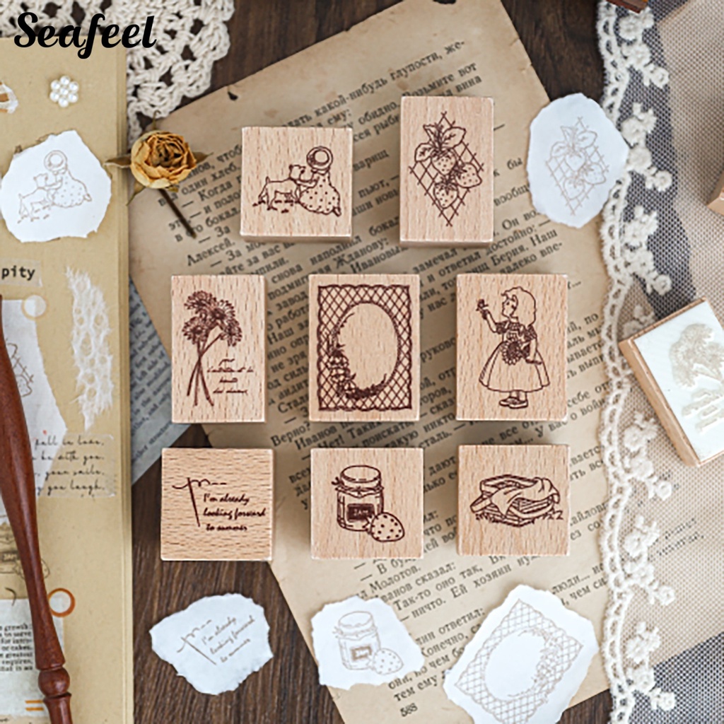 Con Dấu Bằng Gỗ Cứng Mềm Mại Đa Năng Trang Trí Sổ Tay / Nhật Ký