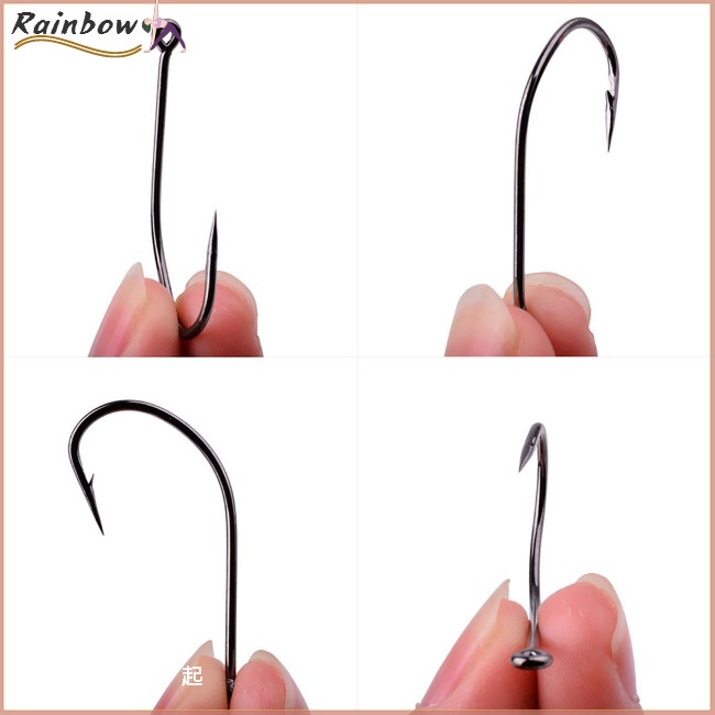 Set 10 / 50 Lưỡi Câu Cá Bằng Thép Carbon Cao Cấp