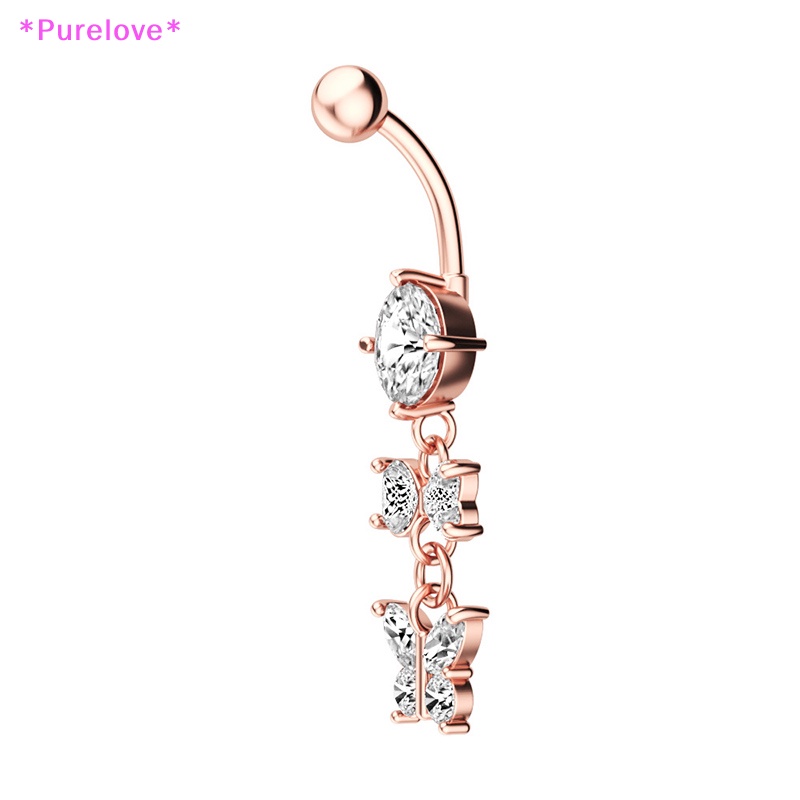 Khuyên Rốn Hình Bướm Đính Đá Zircon Thời Trang Mới