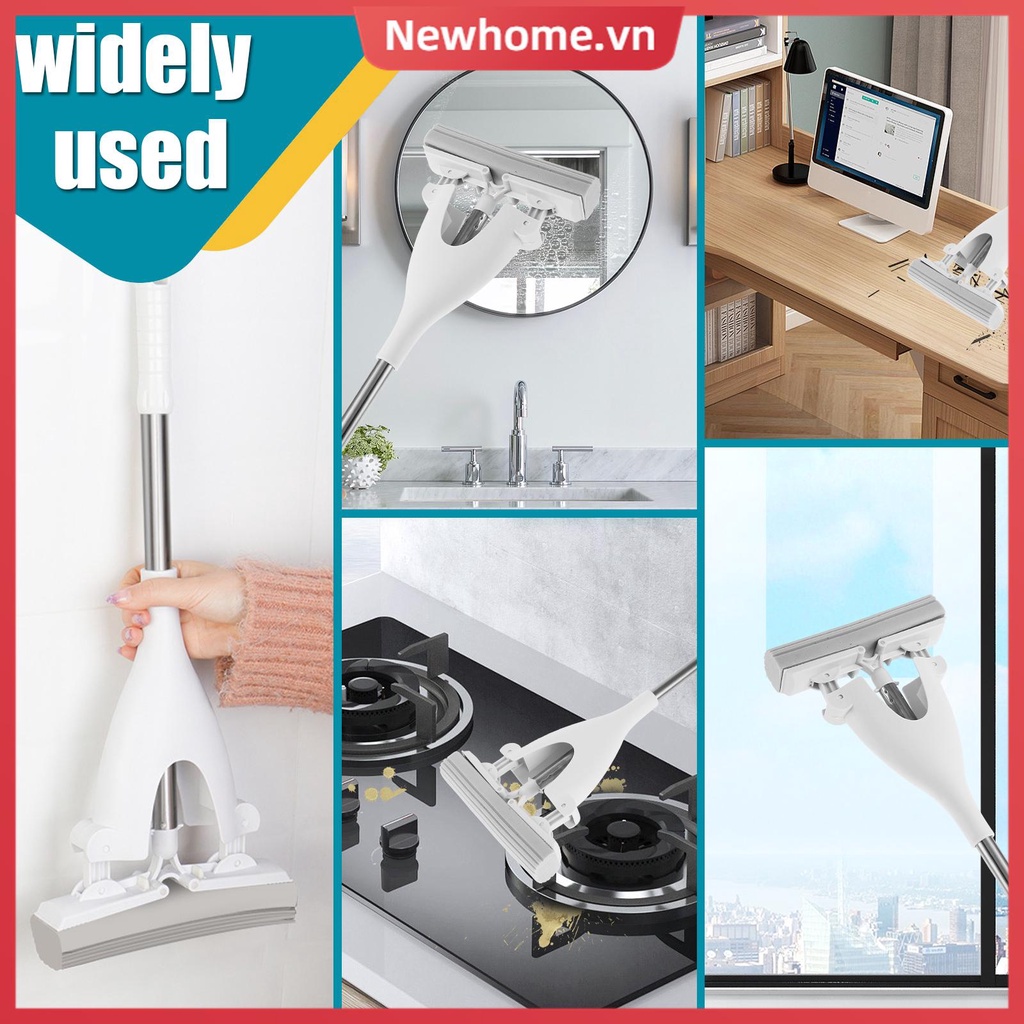 Cây Lau Nhà Xốp Mini Kèm 2 Đầu Mút Thay Thế Siêu Thấm Hút Tự Đóng Băng Cầm Tay SHOPTKC6768