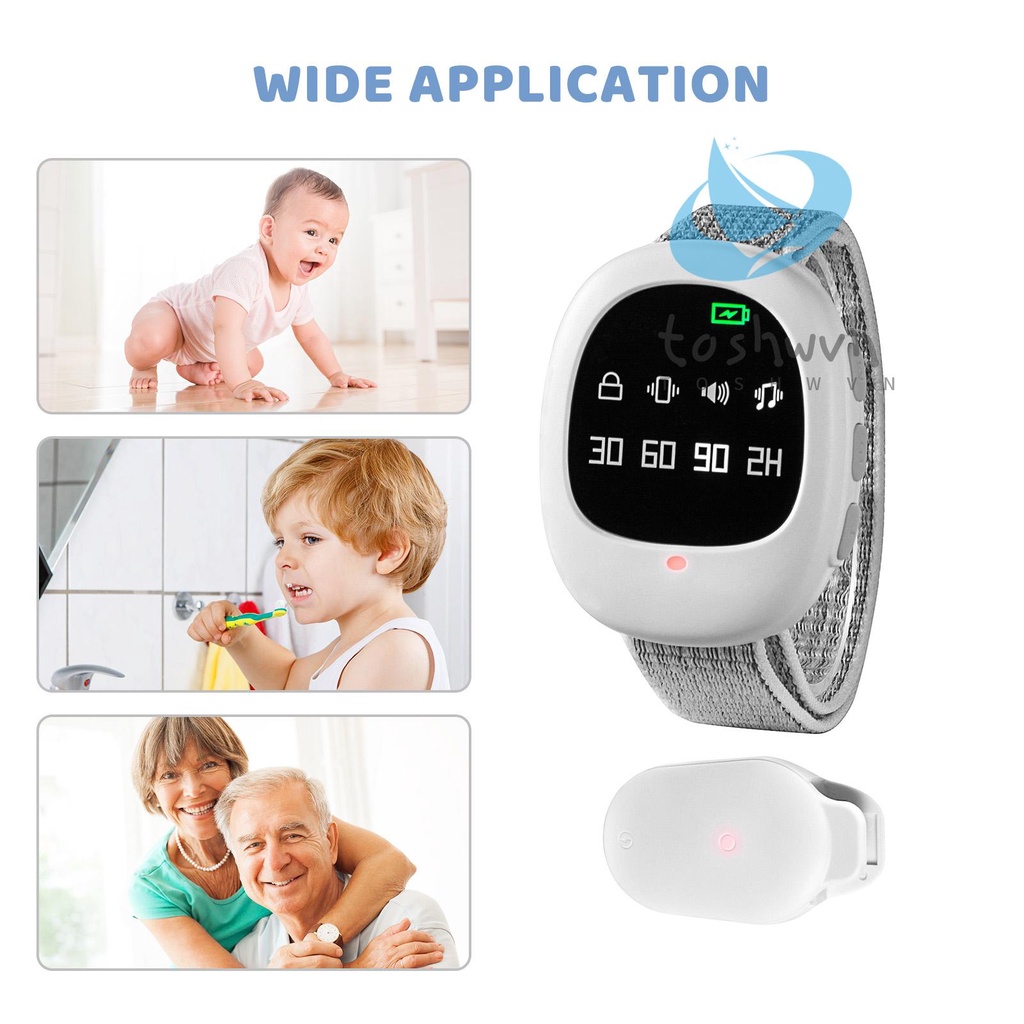 Đồng Hồ Báo Thức Không Dây Tích Hợp Chế Độ Rung 40M / Âm Thanh / Rung + Âm Thanh 30 Phút / 60 Phút / 90 Phút / 2H