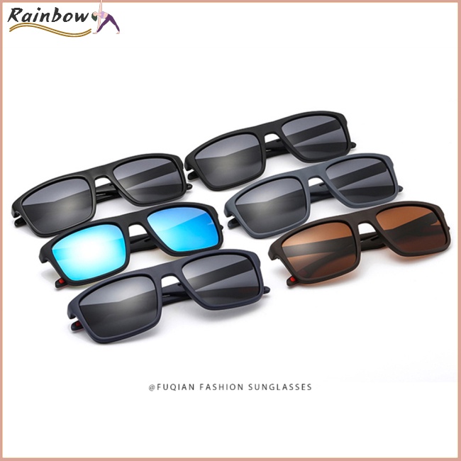 Kính Chống Nắng Phân Cực Mặt Vuông Gọng Nhựa Phong Cách Vintage Thời Trang Cho Nam