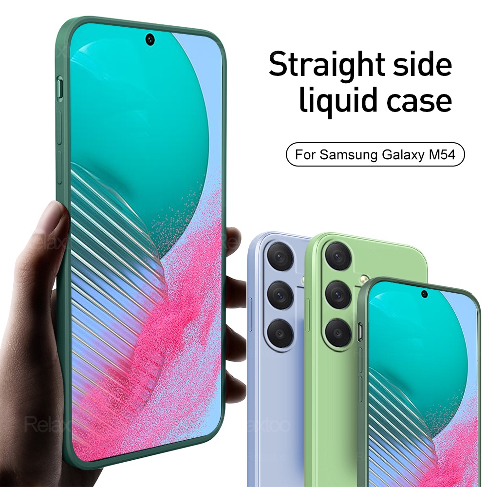 Square Liquid Phone Cover For Samsung M54 M14 5G Camera Shell Shockproof Case For Galaxy A54 A34 A14 A M 54 14