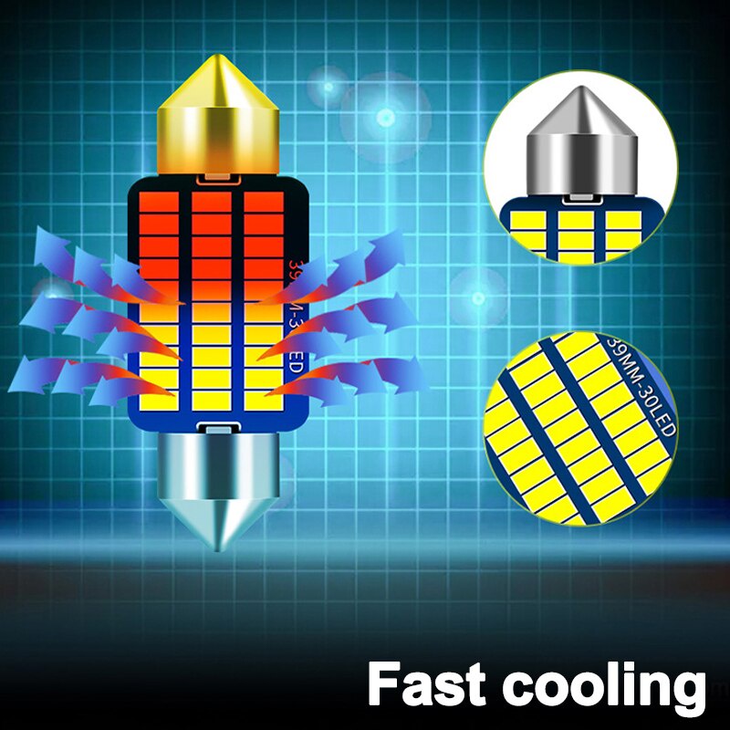 Bộ 2 Đèn LED C5W C10W 31mm 36mm 39mm 41mm Cho Xe Hơi