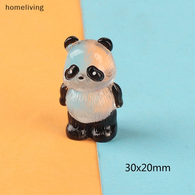 Set 2 Móc Khóa Hình Gấu Trúc 3D Phát Sáng Dễ Thương