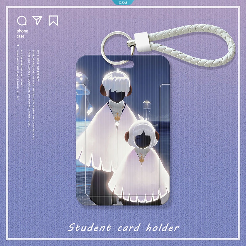 Vỏ Bảo Vệ Thẻ Sinh Viên Họa Tiết Bầu Trời Anime Kawaii Dễ Thương Sáng Tạo Có Dây Đeo Và Điều Khiển Truy Cập [Z