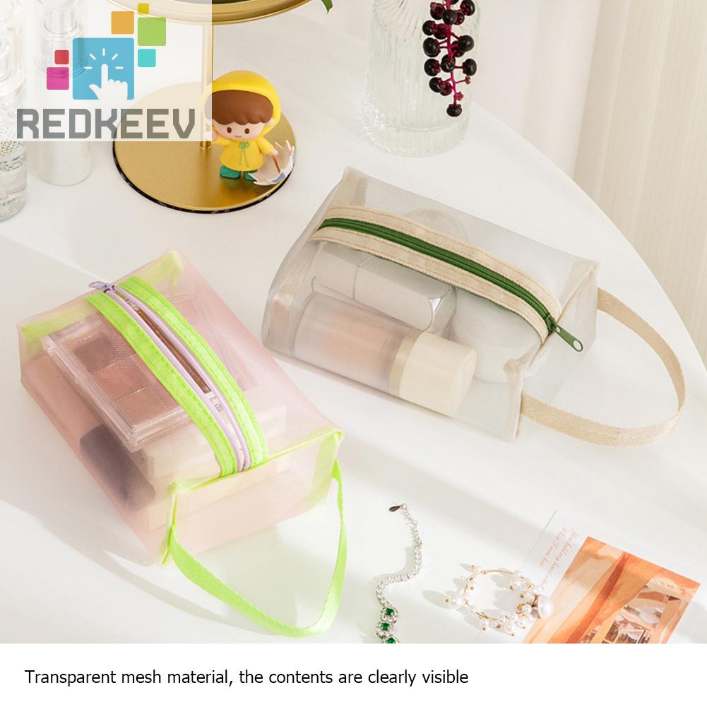 Ví Đựng Tiền Xu Bằng Nilon Phối Lưới Thoáng Khí Sức Chứa Lớn Đa Năng Tiện