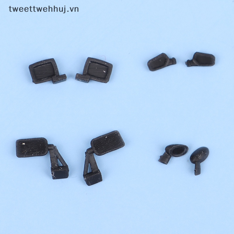 1 Cặp Gương Chiếu Hậu 1: 64 Phản Quang Cho Mô Hình Xe Hơi Đua DIY