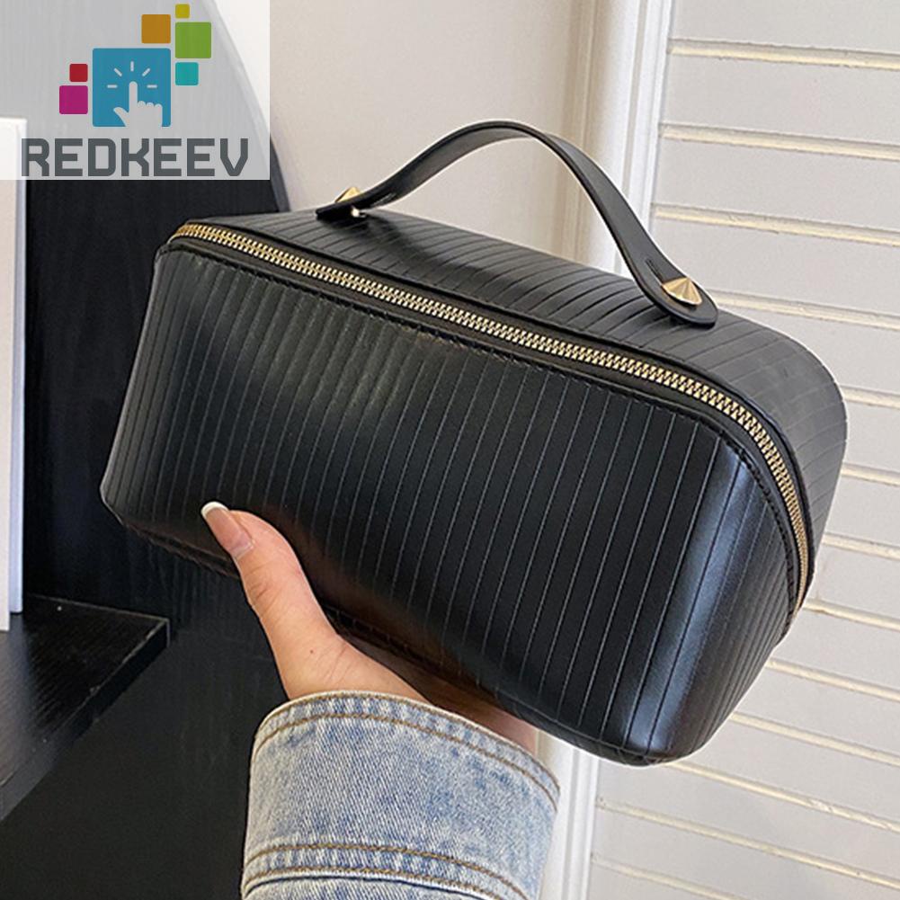 Túi Da PU Đựng Mỹ Phẩm Trang Điểm Sức Chứa Lớn Tiện Dụng