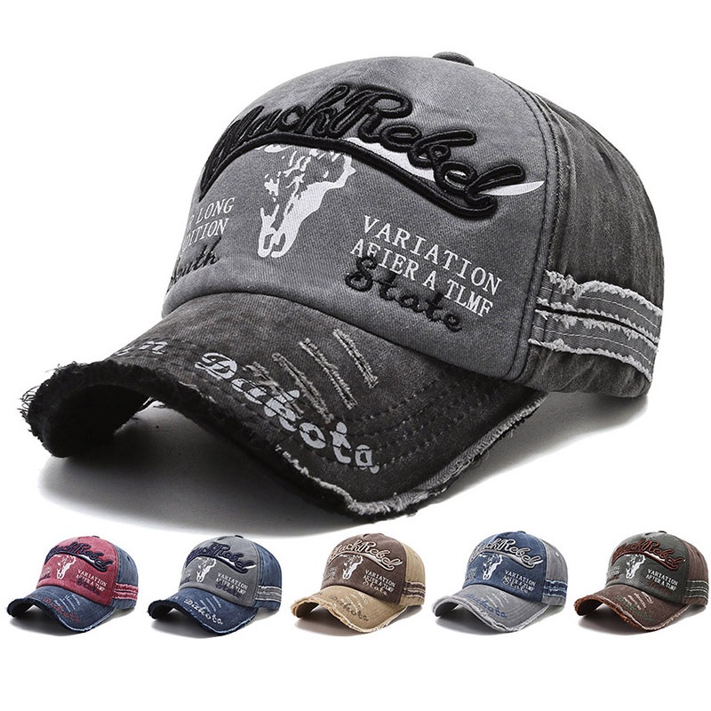 Mũ Lưỡi Trai Thêu Chữ Phong Cách Retro Cá Tính