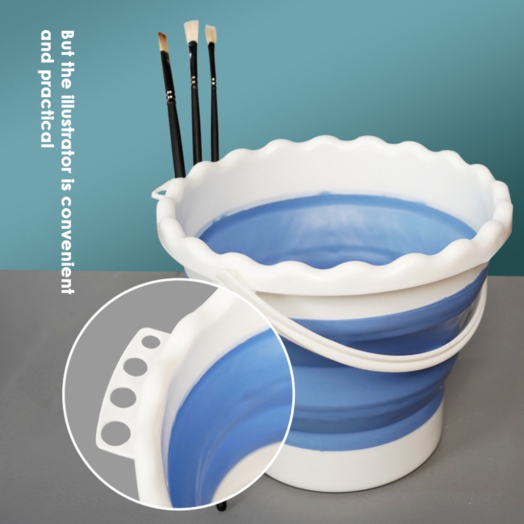 Xô Đựng Sơn Bằng Silicone Chịu Lực Mạnh Chống Rơi Đa Năng Có Thể Gấp Gọn