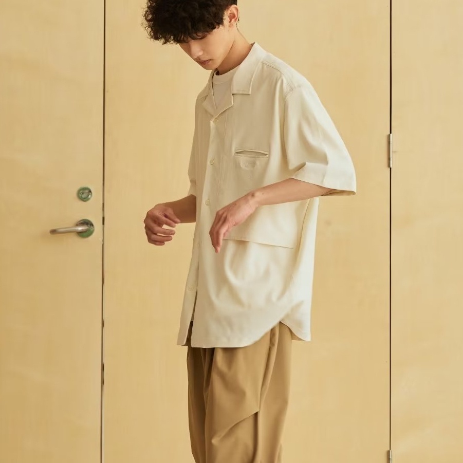 Áo Sơ Mi Nam/Nữ Mùa Hè Phong Cách Hàn Quốc Đơn Giản Màu Sắc Trơn, Dáng Rộng, Tay Áo Ngắn, Chất Liệu Cotton Mới Nhất ÁO Sơ Mi TrơN