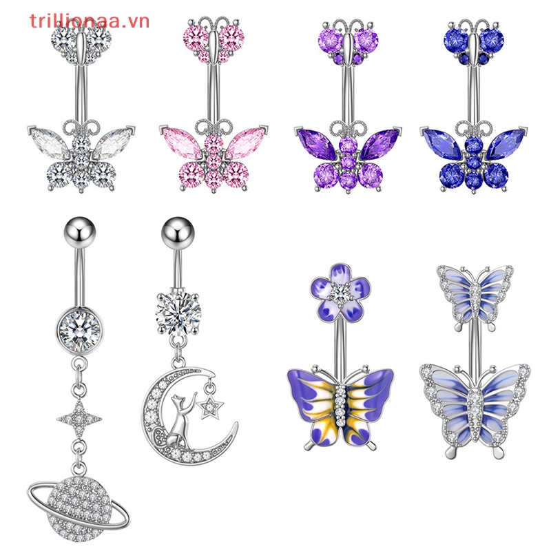 1 Khuyên RốN HìNh BướM ĐíNh Đá Xinh XắN