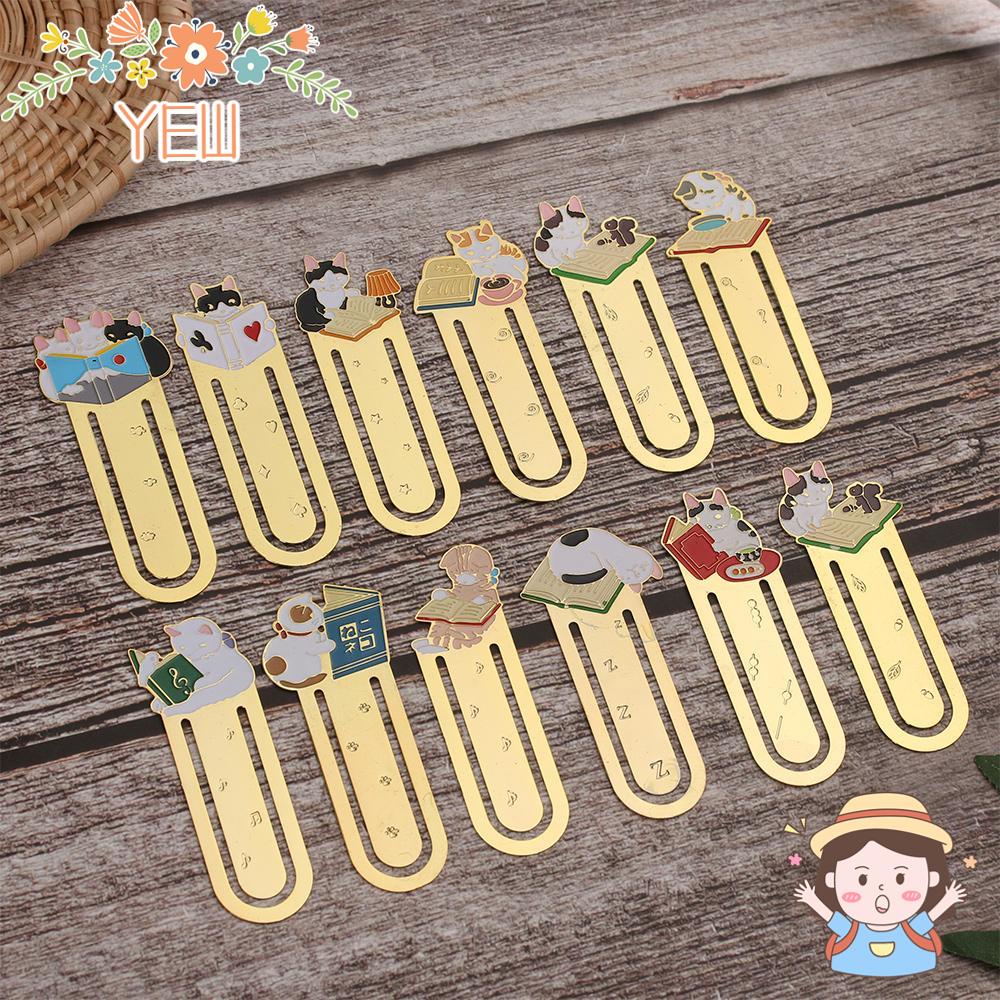 Thẻ Đánh Dấu Trang Sách Bằng Kim Loại Họa Tiết Hoạt Hình