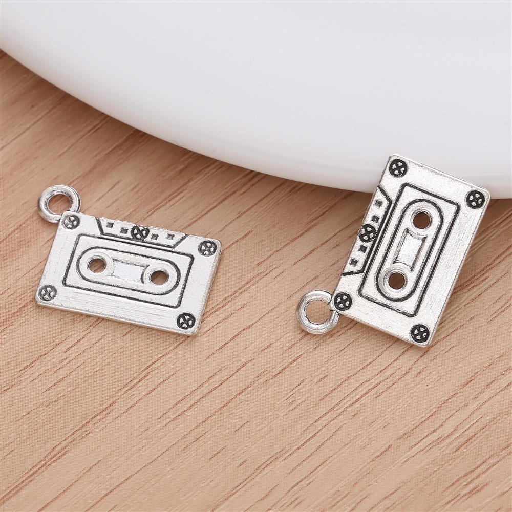 Set 15 Mặt Vòng cổ Nam Châm Bằng Hợp Kim Bạc Thời Trang Vintage Cho Nữ