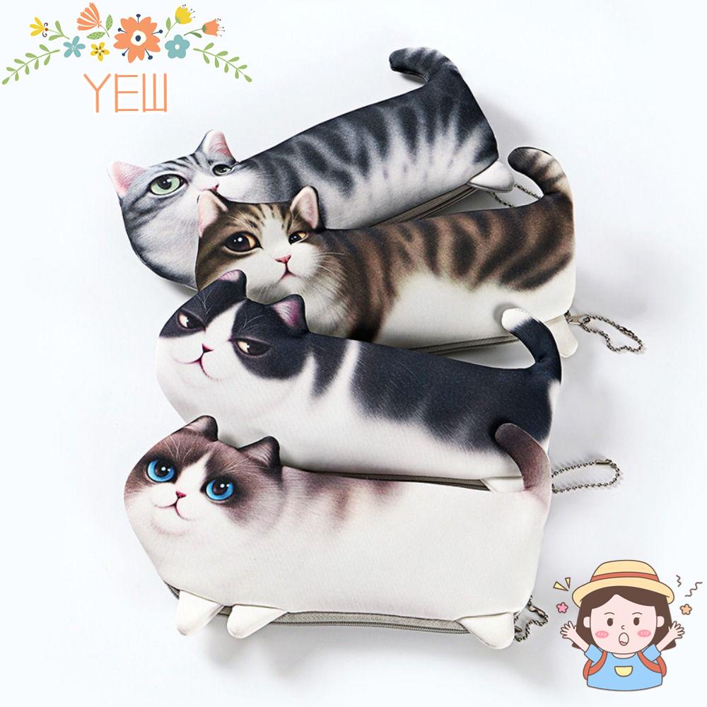 Túi Đựng Bút Hình Mèo 3D Cỡ Lớn Ốp