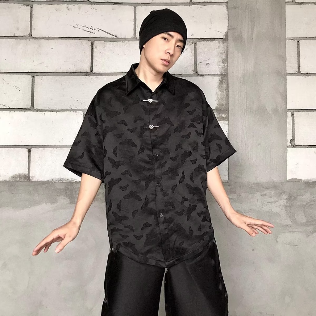 Áo Sơ Mi Tay Ngắn Phong Cách Trung Hoa Thời Trang Mùa Hè Mới Cho Nam